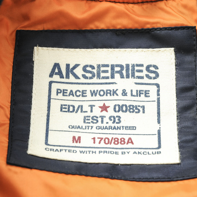 AK男装2016秋季新款男士厚尼龙棒球服休闲飞行员夹克修身潮外套产品展示图1