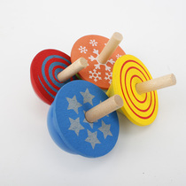 Childrens wooden toys gyro hand turns traditional nostalgic boys and girls holiday gifts kindergarten baby prizes