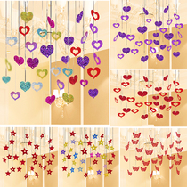 Balloon love pendant wedding room decoration scene layout wedding supplies Daquan wedding rain sequin pendant set