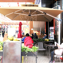 Impression outdoor beach umbrella Courtyard Umbrella Villa garden terrace Terrace Outdoor 3 * 4 m Superlarge sunscreen 3 5 m Rome