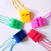 Color plastic whistle fire security check football training referee toy cheer fan party outdoor life-saving whistle