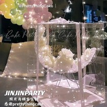 Net red small red book tremble sound small flowers lace moon boat cake rack decorative frame iron cake rack