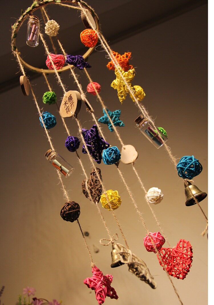 创意diy手工风铃挂饰风铃材料包幼儿园学生手工课配件材料包邮