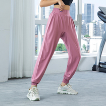 Sports pants womens loose summer thin casual drawstring breathable quick-drying high waist yoga pants Running training fitness pants