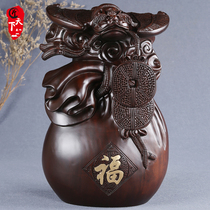 Darwood wood carved bat bag furnished solid wood tree Nafu home office decoration red wood crafts