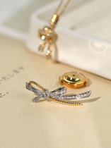Wing | Hymn 18K gold color bow brooch winter limit