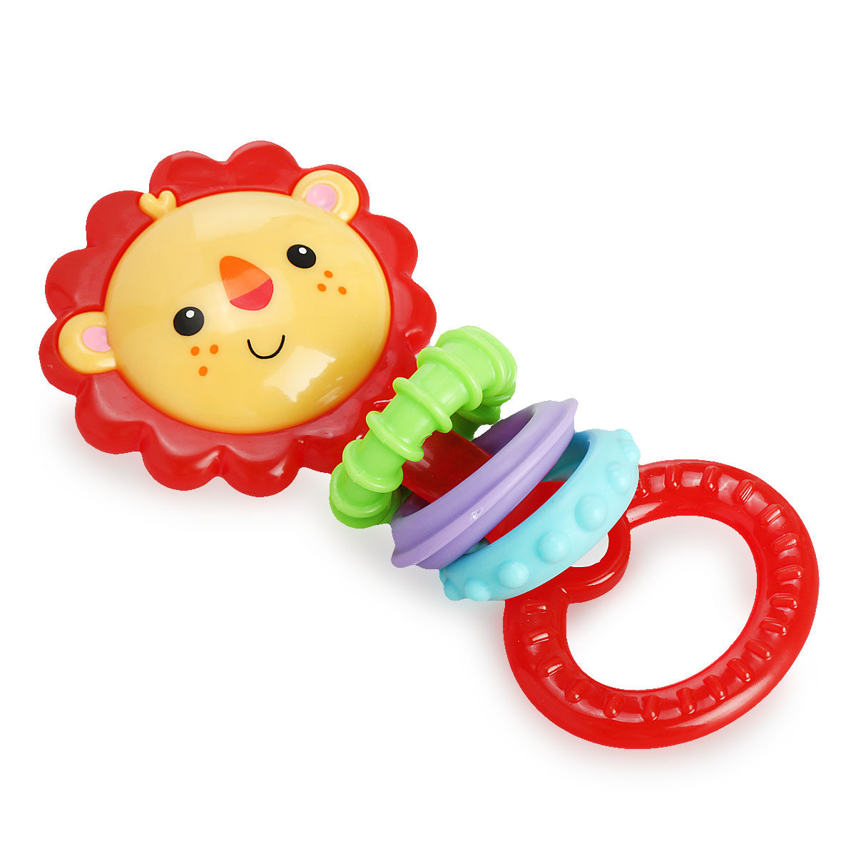 美国费雪婴幼儿牙胶咬胶磨牙棒宝宝出牙安抚玩具手偶摇铃3-6-12月