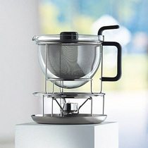 Classic Heatable Tea House Stainless Steel Handle Teapot Tea Cup German imported mono lead-free heat-resistant glass