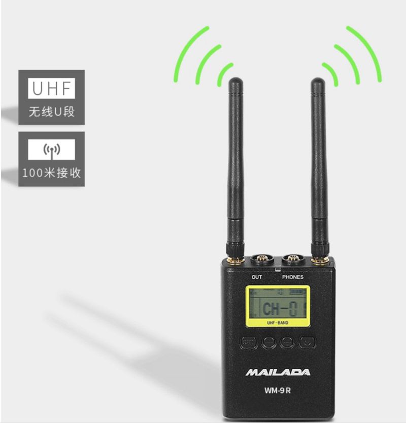 mylarda wm9/wm9s wireless lavalier microphone slr professional interview microphone mobile phone live broadcast