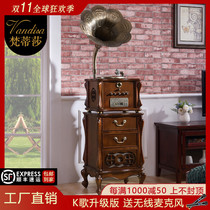 Vatica phonograph hot sale complex vinyl record player old-fashioned pendulum Big Horn CD audio record player lp