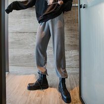 Sicilian mens autumn trousers knitted casual pants mens Korean version of the trend loose sweatpants mens leg pants