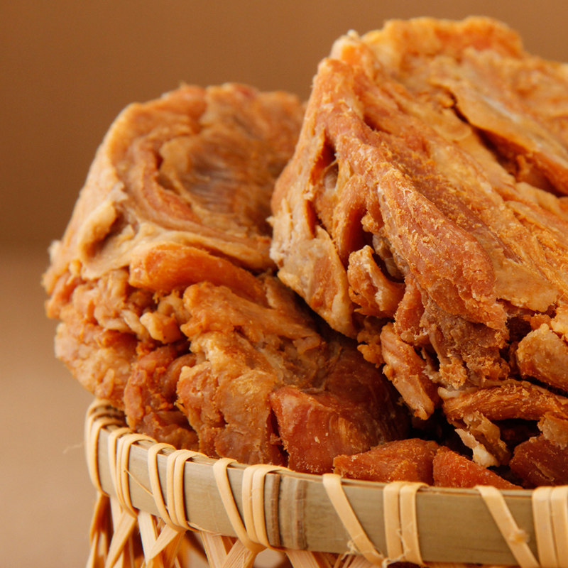 李村脂渣青岛特产猪油渣猪肉粕猪油渣猪肉干精肉脯脂渣压缩肉500g