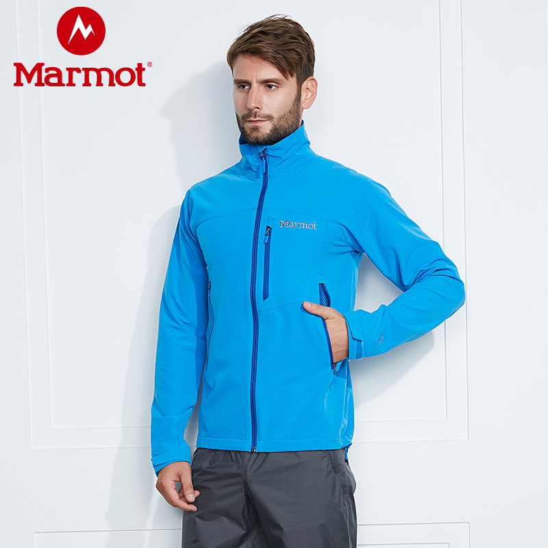 双11预告 Marmot 土拨鼠 F81130 M3透气防泼水 户外男式软壳夹克 ￥399包邮 3色可选