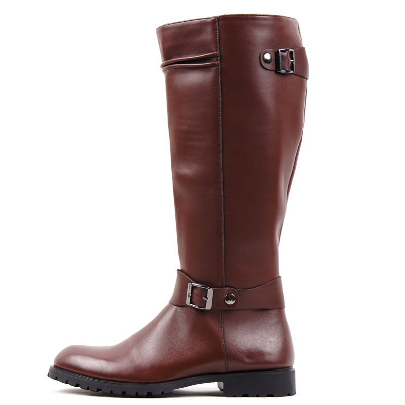 男靴子仪仗队阅兵靴韩版潮流高筒男士皮靴拉链尖头马靴长靴子军靴