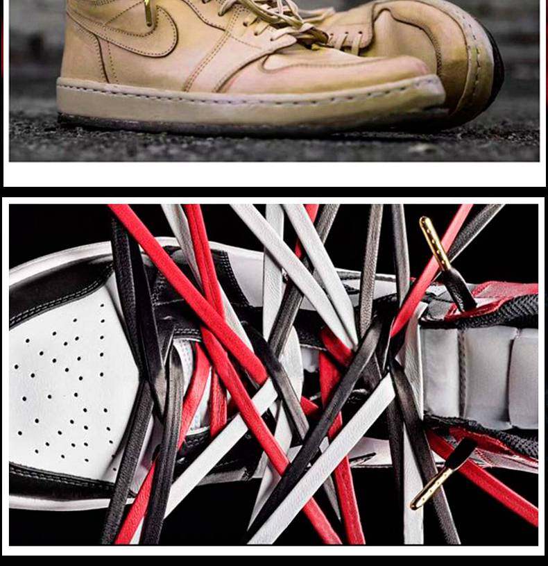 适配aj仿羊皮防水休闲低高帮运动板篮球鞋扁鞋带金银蓝黑红白彩色