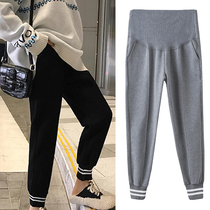 Pregnant Woman Pants Spring Autumn Season Broadlegged Pants External Wear Loose Casual Sports Pants Straight Drum Long Pants Spring Toabs Damp