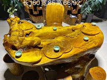 Solid Wood Root Carved Tea Table Whole Natural Tree Root Home Small Number Tea Table Special Price Tea Table Engraving Log Living Room Tea Sea