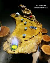 Golden Silk Nanmu Root Carved Tea Table Tea Table Tea Sea Kung Fu Overall Tree Stump Tree Root Tea Table Composition 317-5