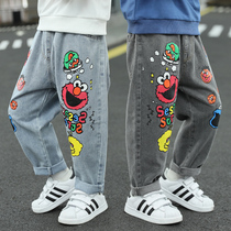 Boys  autumn pants 2020 new foreign style Korean version of the tide jeans childrens trousers childrens spring and autumn childrens pants