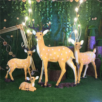 Wedding props resin sika deer wedding background decoration props stage welcome area window scene layout
