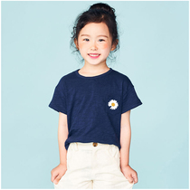 Little Daisy short sleeve T-shirt childrens summer clothes 2020 bamboo cotton new pocket boys and girls cotton round neck