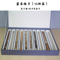 6 10 inch 6 12 multi-loaded wooden fan box text play folding fan Plain brocade box storage display box collection fan