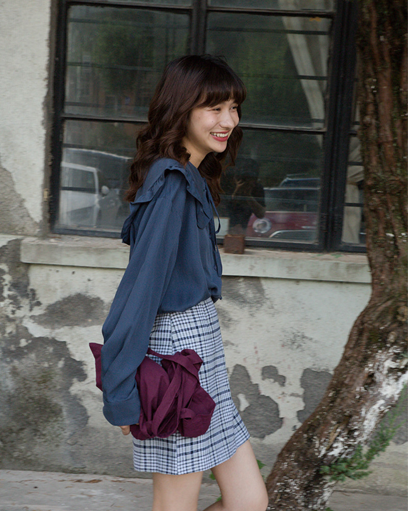 sablesmoke荷叶边衬衫甜美登场