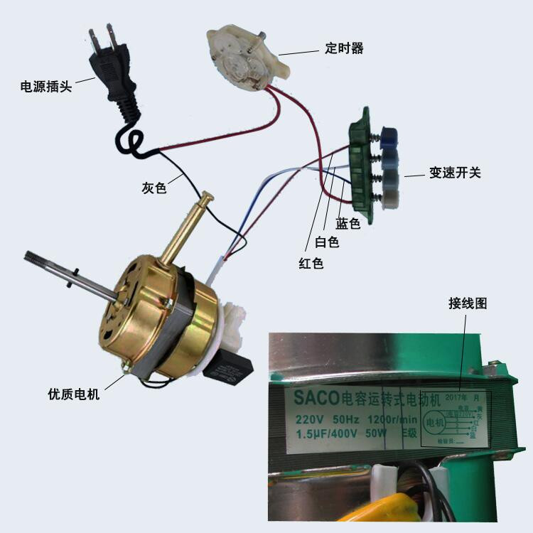 electric fan motor double ball bearing table fan motor general purpose floor fan motor motor dedicated copper wire head