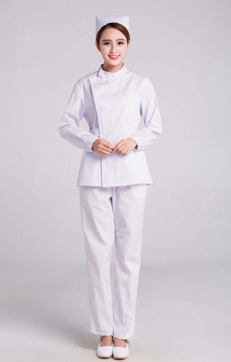 护士服分体套装icu冬装长袖女医生药房美容院工作服制服白大褂