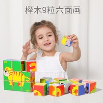 Young children 3D puzzle 9 six-picture building blocks boys and girls baby early education educational toys 2-3-6 years old