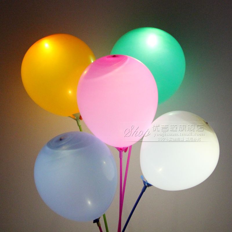 创意求婚表白LED灯发光气球装饰布置道具 生日夜光闪光荧光气球产品展示图1