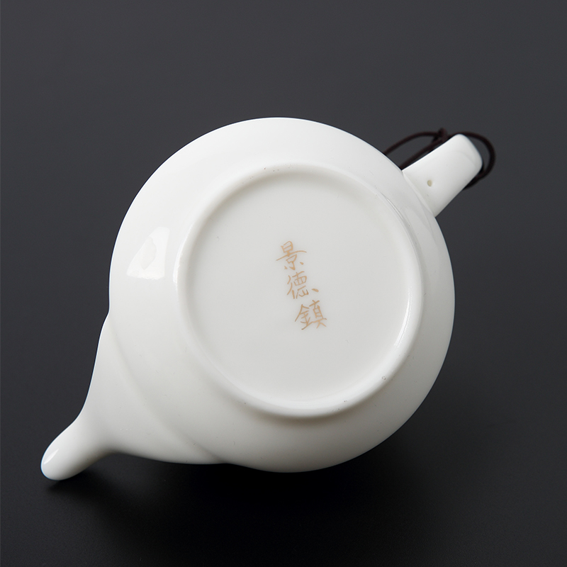 Red the jingdezhen ceramic kung fu tea sets of household teapot suet jade porcelain single pot three tureen tea cups