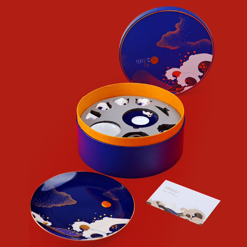 Red the jingdezhen ceramic paint kung fu tea set a complete set of domestic tea tureen small single cups of tea tray saucer