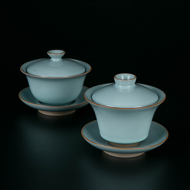 Your up only three tureen split a single large jingdezhen ceramic tea cups bowl of ice tea tea is Chinese
