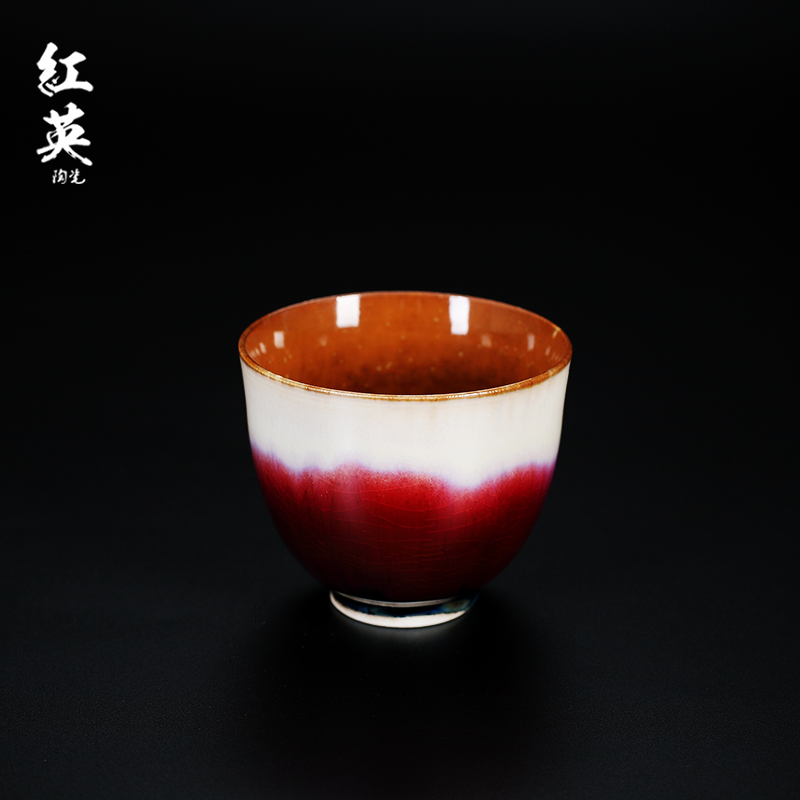 Red the jingdezhen ceramic kung fu tea sets tea cup home variable mass sample tea cup cup single master