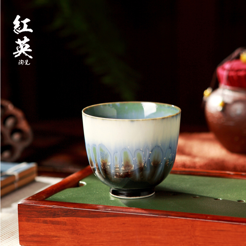 Red the jingdezhen ceramic kung fu tea sets tea cup home variable mass sample tea cup cup single master