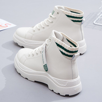 2021 Autumn New Martin boots female spring and autumn single boots British style short boots autumn and winter thick soles Joker high womens shoes