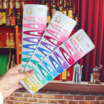 Color card word hair card cute bb hair clip Korean broken hair edge clip bangs girl popular net red 10pcs