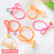 Childrens hair rope does not hurt hair cute girl Korean trendy girl tied hair princess leather band simple headdress baby 5pcs