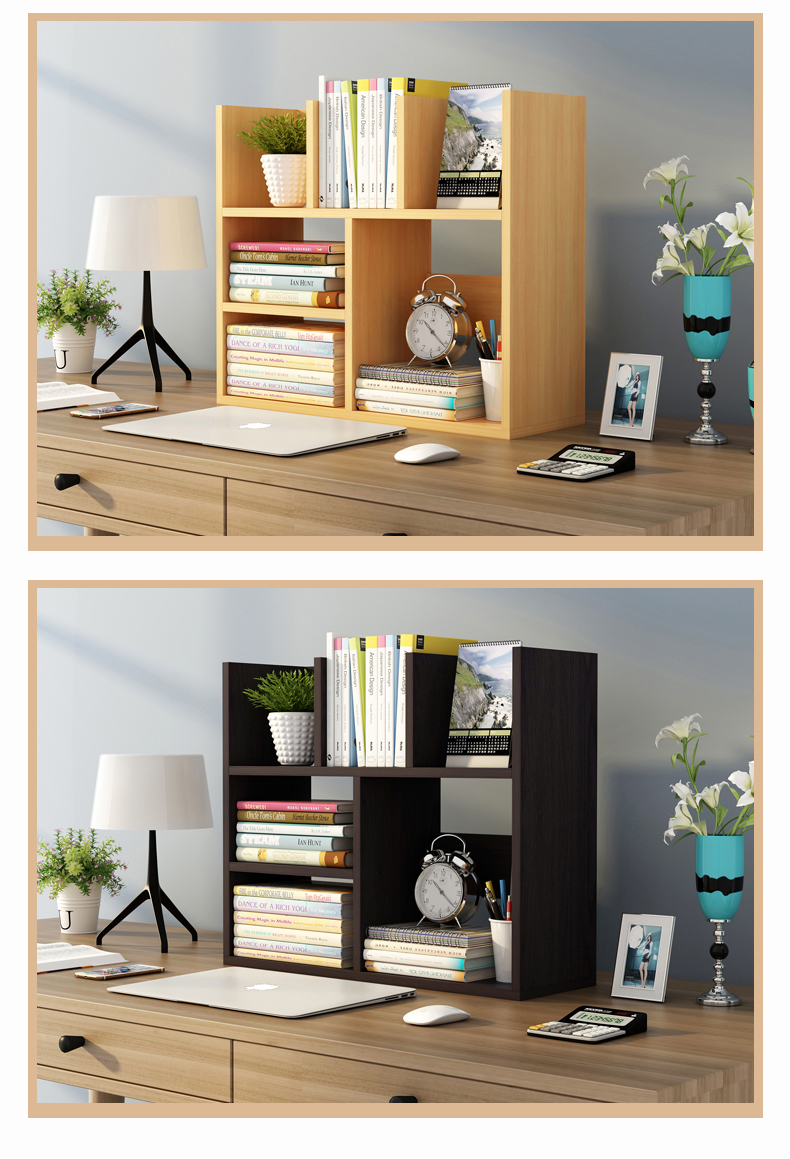 书架简易桌上小书架桌面宿舍办公室置物架创意儿童学生收纳架书柜