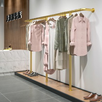 Clothing Store Show Rack Upper Wall Golden Display Rack Wall-mounted Womens Clothing Special Hanging Clothes Hanger Clothesline Clothes Racks