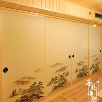 Professional custom-made factory sliding door cherry wood and tatami Fosma door Japanese sliding door floor wardrobe sliding door