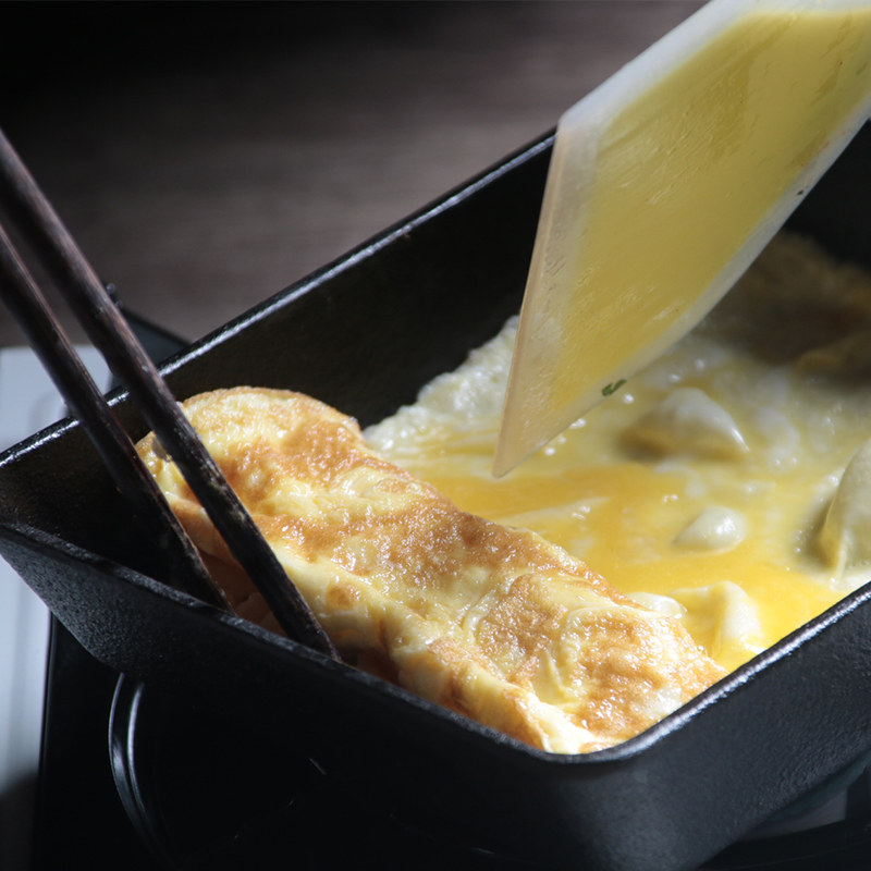 巧妻乐玉子烧锅 厚蛋烧铸铁煎锅 日式鸡蛋卷煎锅煎蛋锅不粘平底锅_7折