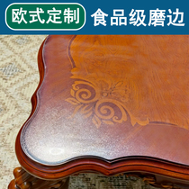 Eurostyle Table Cloth Transparent American Water Crystal Board Table Top Protection Tea Table Mat Table Mat Waterproof Soft Glass Profiled Customize