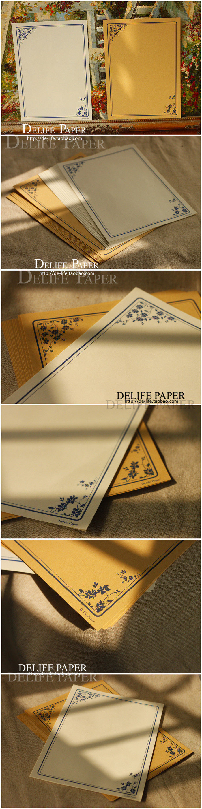 风格复古信纸本wobenow 信笺信纸 古典信纸 古朴靛蓝-阿里巴巴