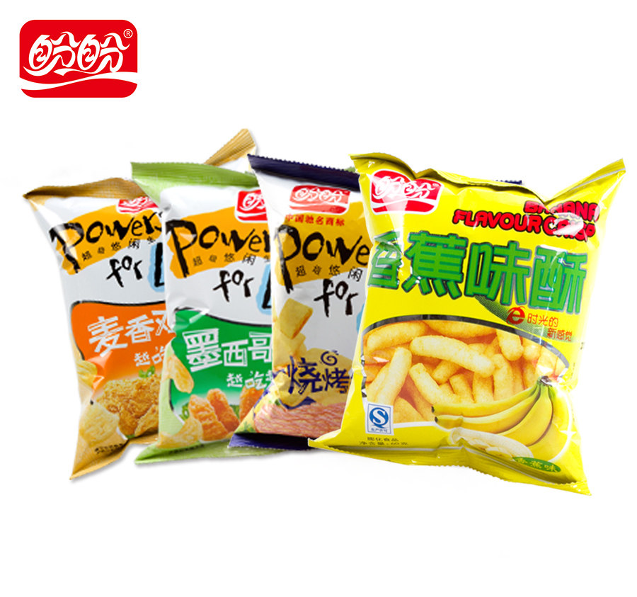 盼盼食品麦香鸡味块香蕉味酥办公室休闲膨化零食60g/包小吃