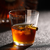 Lucky water glass North American bullet glass Creative Whiskey glass Glass Style Foreign glass Dessert glass Personality glass
