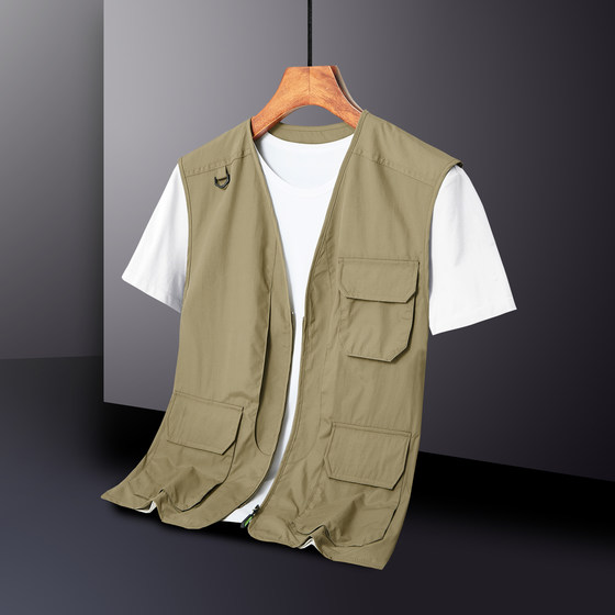 Men's summer multi-pocket thin loose large-size sports vest vest fishing sleeveless jacket men's sports vest
Men's summer multi-pocket thin loose large-size sports vest vest fishing sleeveless jacket men's sports vest