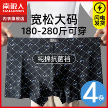 Antarctic underwear men fattened with large number of ice filament fat crotch square corner shorts square corner shorts YN