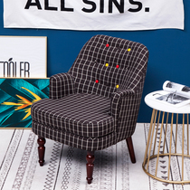 American Single Sofa Nordic Sofa Sloth Casual Fabric Sofa Chair Bedroom Balcony Small Sofa